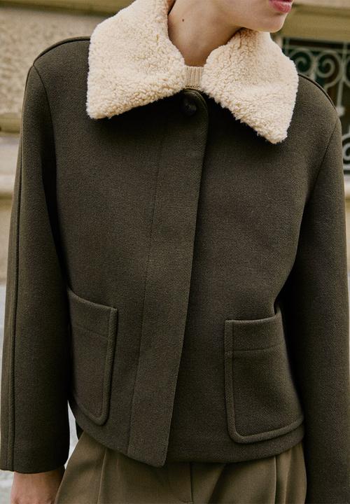 MANGO - Jacket mus - beige/khaki
