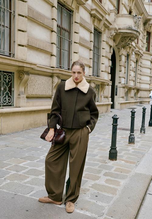 MANGO - Jacket mus - beige/khaki