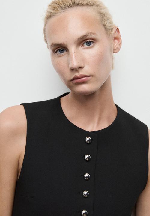 MANGO - Vest Gabo -  Black