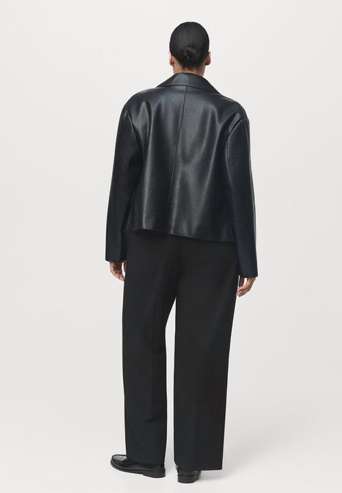 MANGO - Trousers pau - black