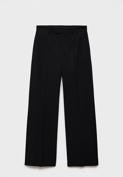 MANGO - Trousers pau - black