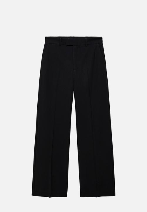 MANGO - Trousers pau - black