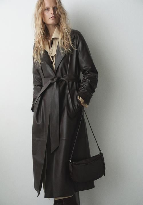 MANGO - Fortuna crossbody bag-dark brown