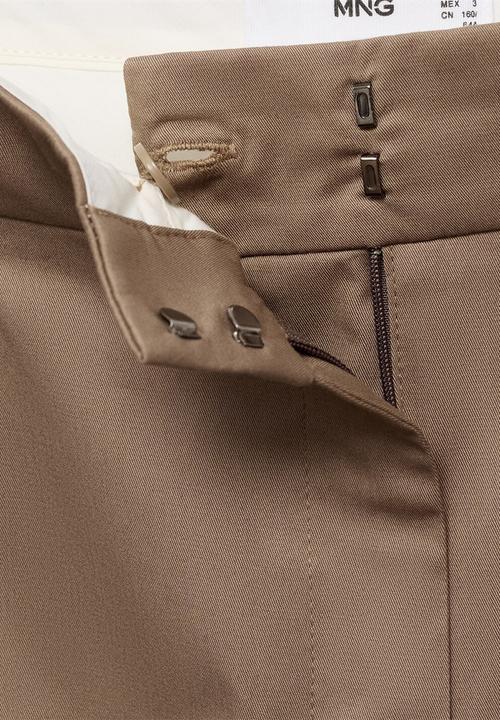 MANGO - Trousers Mila - Light Beige