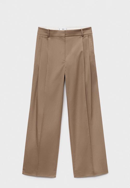 MANGO - Trousers Mila - Light Beige