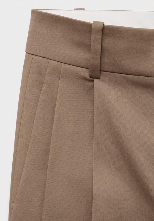 MANGO - Trousers Mila - Light Beige