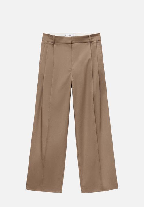 MANGO - Trousers Mila - Light Beige