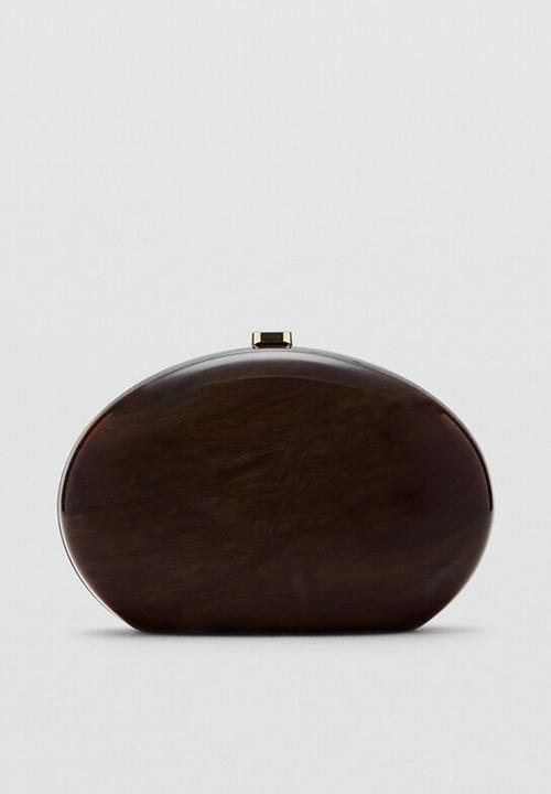 MANGO - Monada clutch bag-dark brown
