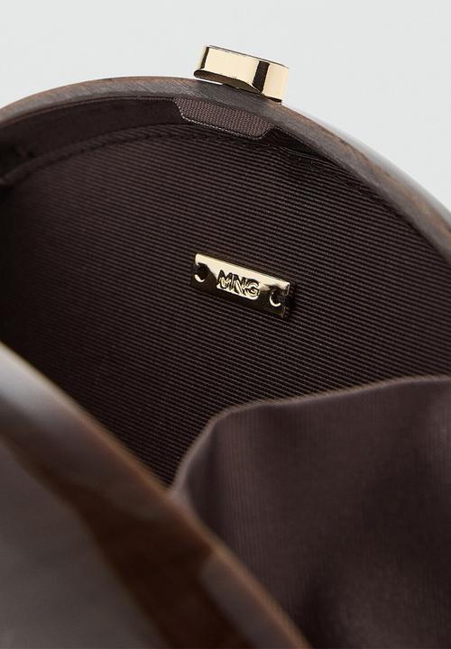 MANGO - Monada clutch bag-dark brown
