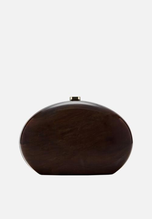 MANGO - Monada clutch bag-dark brown