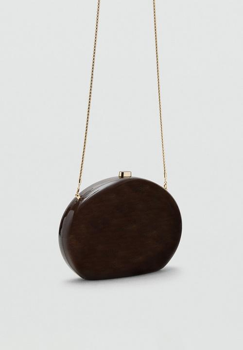 MANGO - Monada clutch bag-dark brown