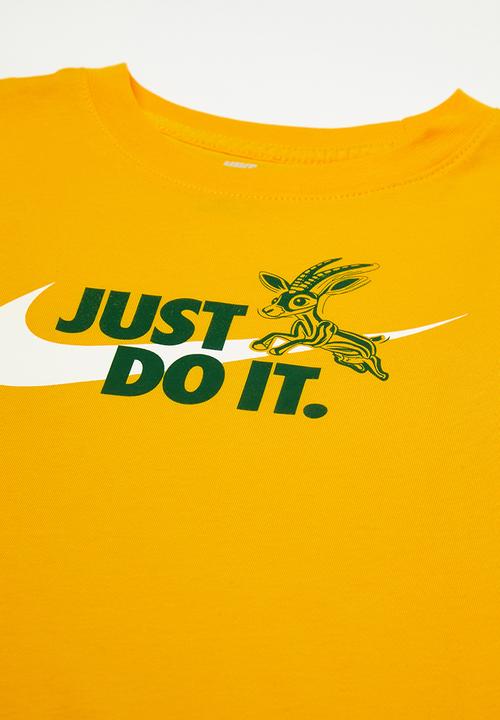 Nike - Springbok Youth Just Do It Tee - university gold/gorge green/white