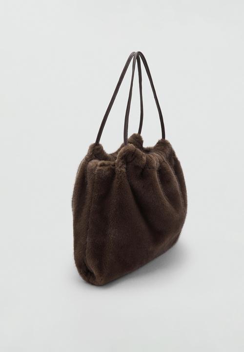 MANGO - Popu shoulder bag - dark brown