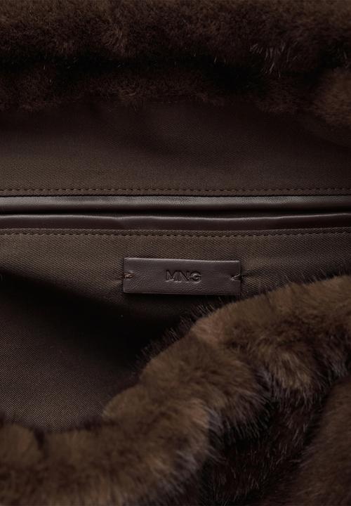 MANGO - Popu shoulder bag - dark brown