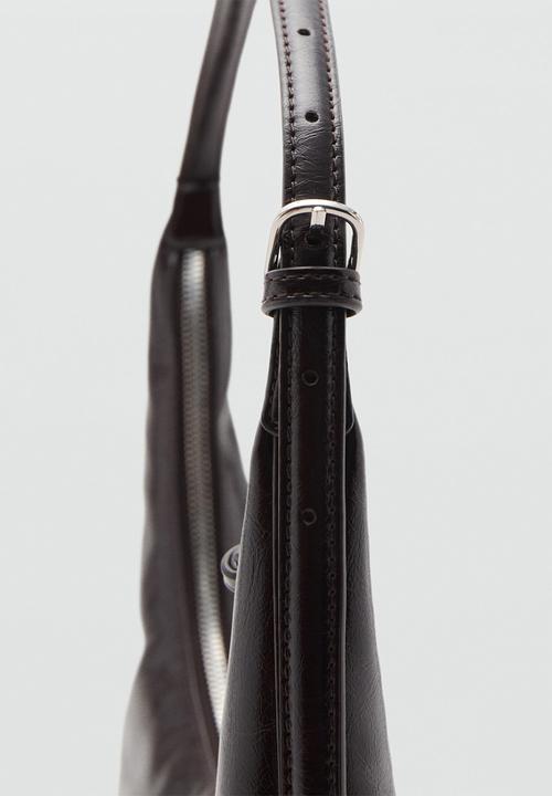 MANGO - Fortuna shoulder bag - dark brown