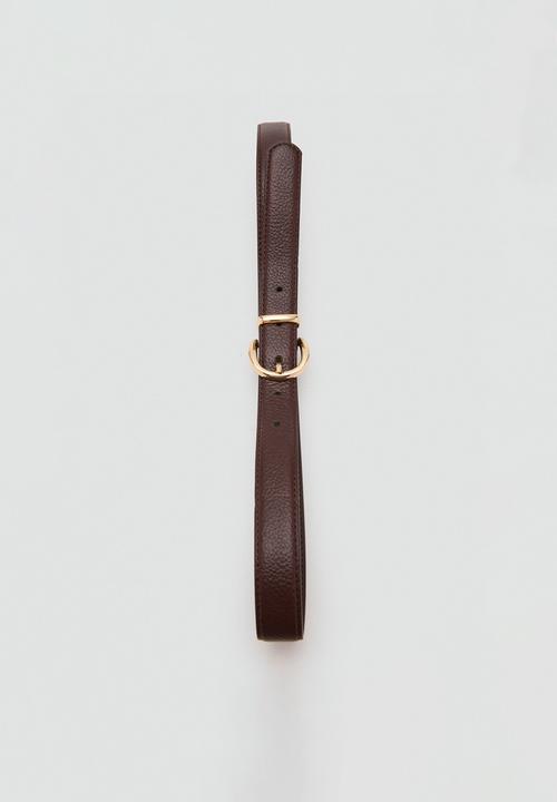 MANGO - Laminas belt - dark brown