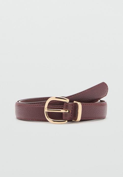 MANGO - Laminas belt - dark red