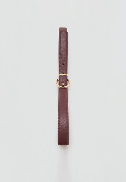 MANGO - Laminas belt - dark red