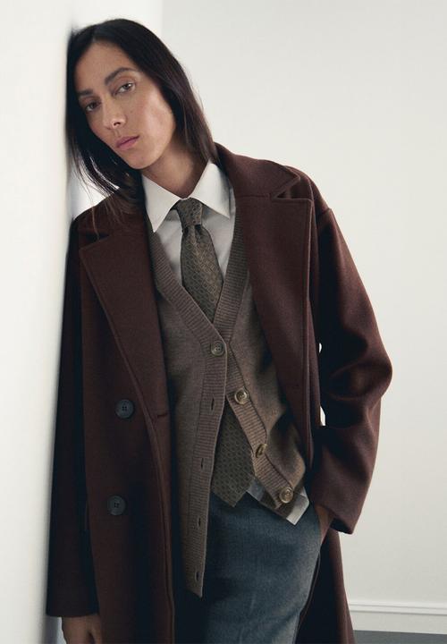 MANGO - Coat tabisa - brown