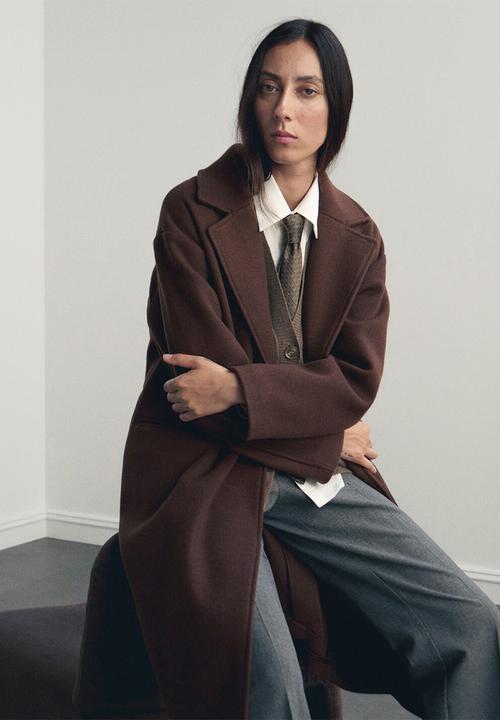 MANGO - Coat tabisa - brown
