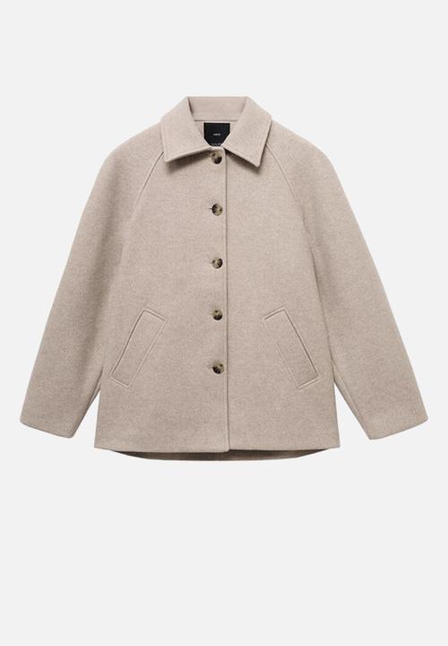 MANGO - Coat jade - medium brown
