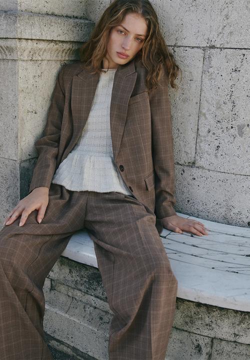 MANGO - Trousers katy - medium brown