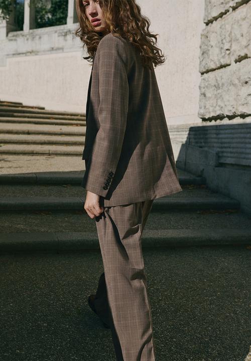 MANGO - Trousers katy - medium brown