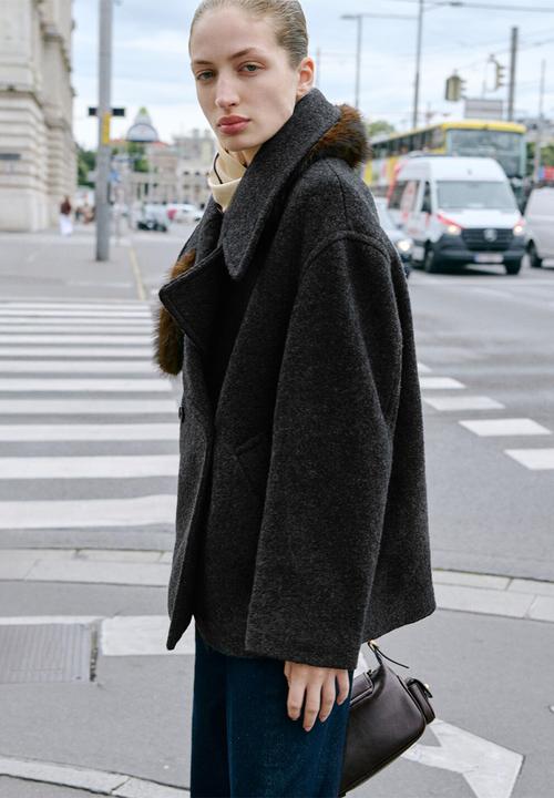 MANGO - Coat lowi - gray