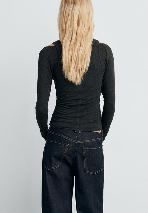 MANGO - Camiseta Belle - Dark Grey