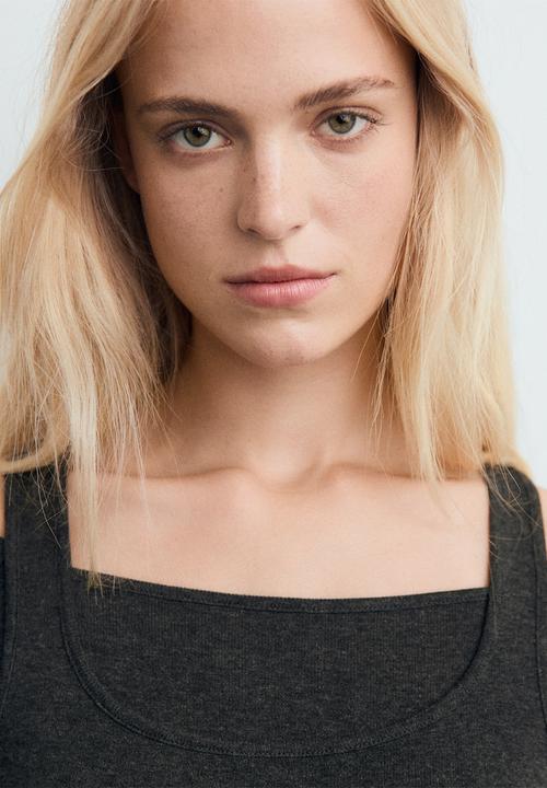 MANGO - Camiseta Belle - Dark Grey