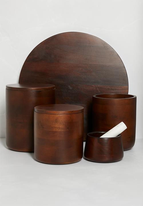 Sixth Floor - Wooden Pestle & Mortar - Natural