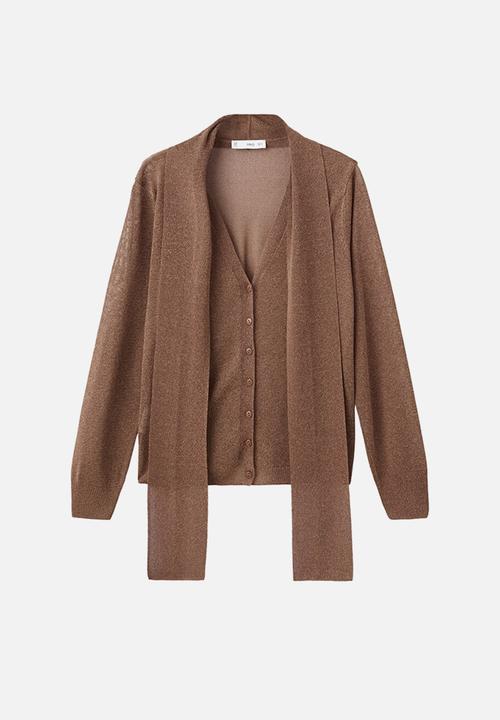 MANGO - Cardigan lorea - brown