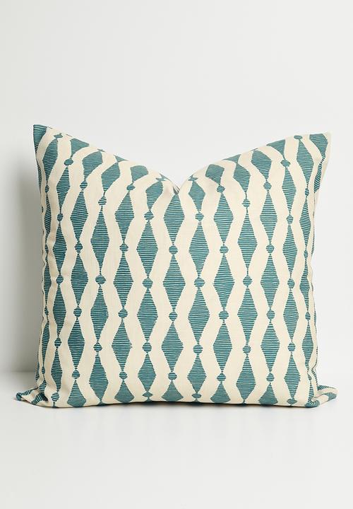 Silo printed cushion cover - Blue