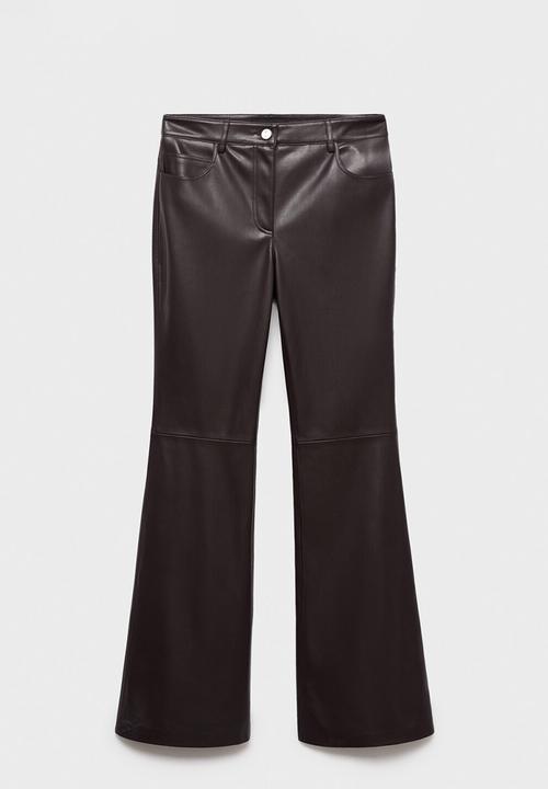 MANGO - Trousers connie - dark brown