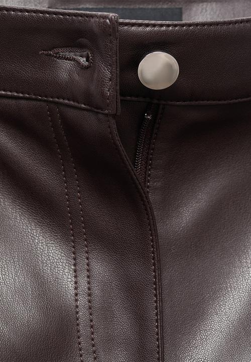 MANGO - Trousers connie - dark brown