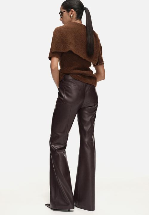 MANGO - Trousers connie - dark brown
