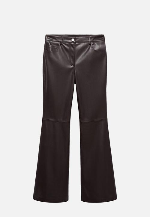 MANGO - Trousers connie - dark brown