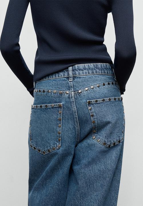 MANGO - Jeans studs - open blue