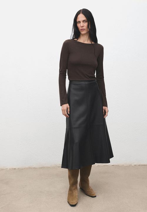 MANGO - T-shirt ani - brown