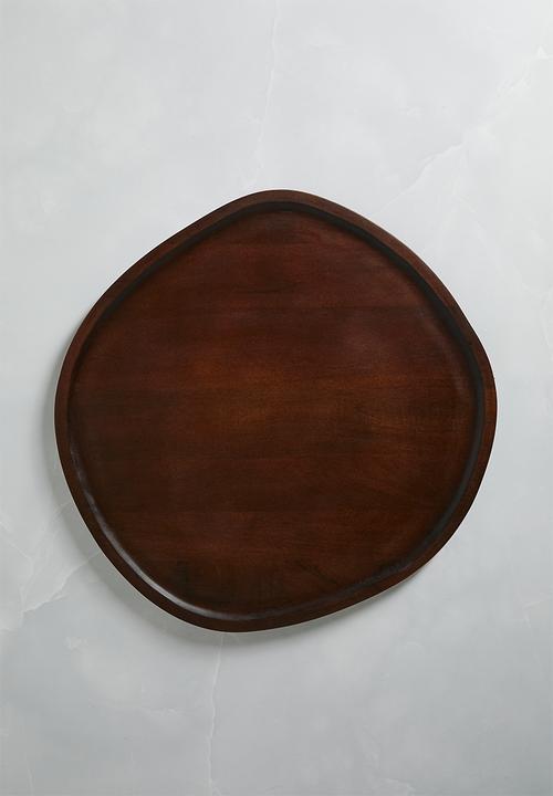 Organic Shape Wooden Platter - Natural