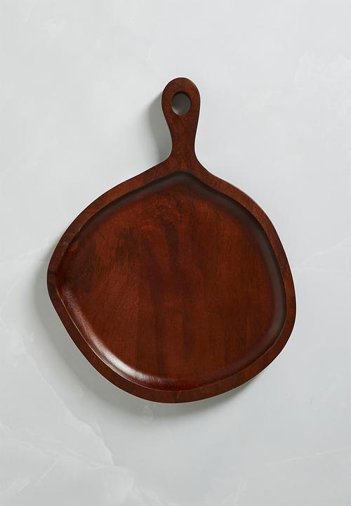 Organic Shape Wooden Paddle Platter - Natural