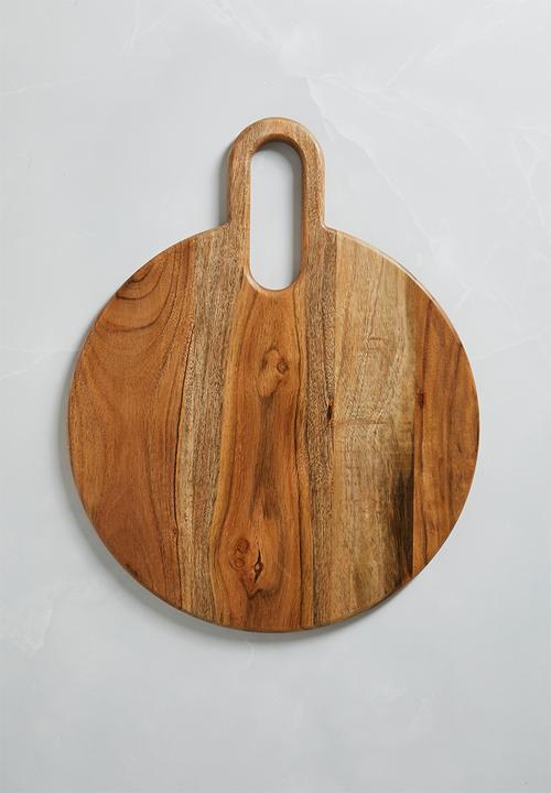 Round Wooden Chopping Board -  Natural