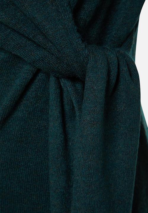 Trendyol - Midi Knit Relaxed Dress - Emerald Green