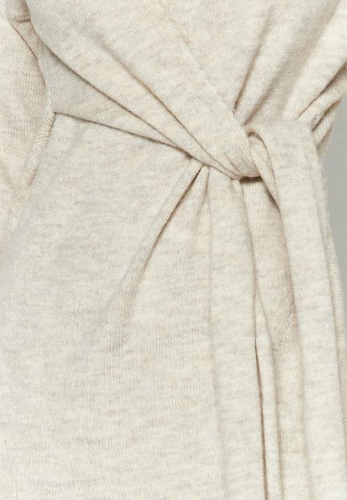 Trendyol - Midi Knit Relaxed Dress - Stone