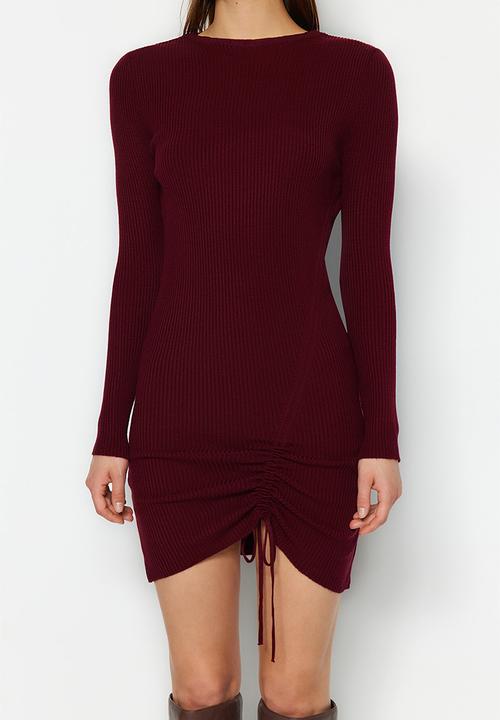 Trendyol - Mini Woven Bodycon Dress - Red