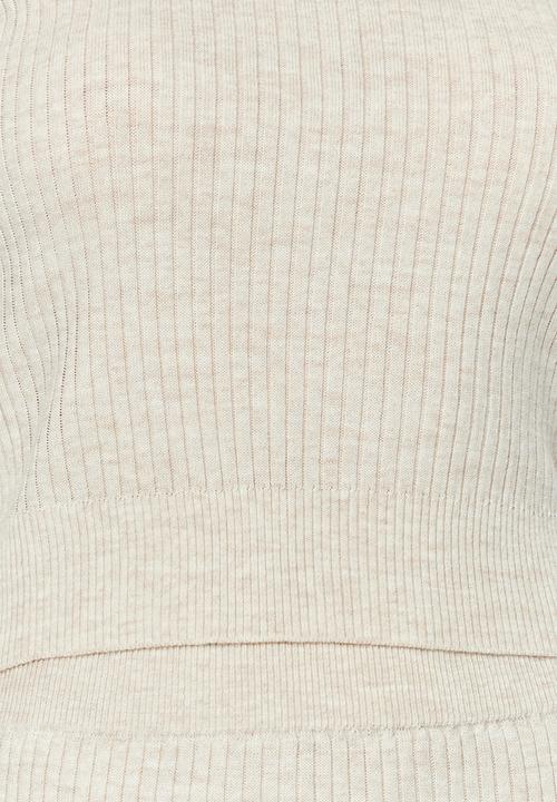 Trendyol - Crop Knitwear Set  - Stone