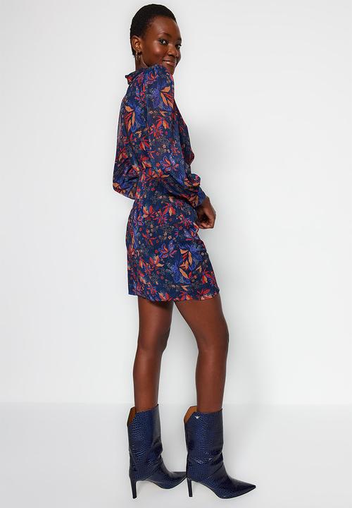 Trendyol - Mini Woven A line Open Back Dress - Multi