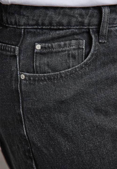 Trendyol - Plus size high waist wide leg jeans - gray