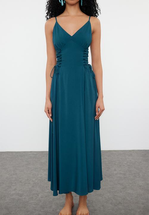 Trendyol - Maxi Aline Woven Dress - Navy Blue