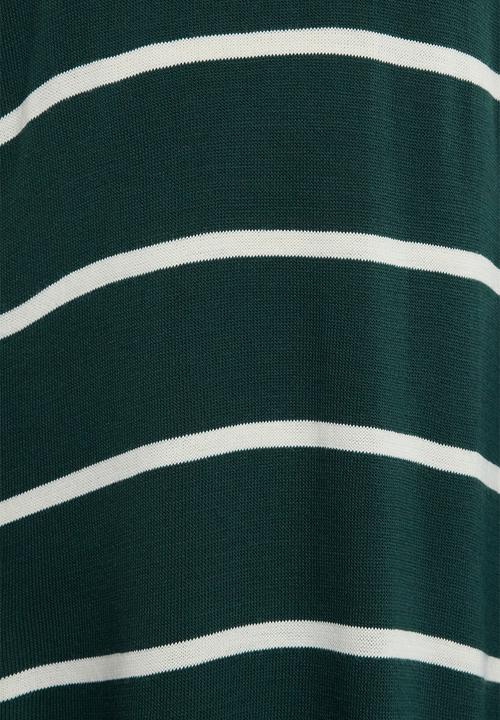 Trendyol - Maxi Aline Striped Knitwear Dress - Dark green